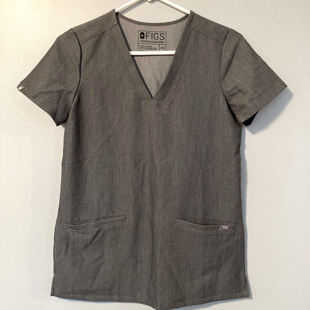 FIGS grey scrub top XXS Unisex